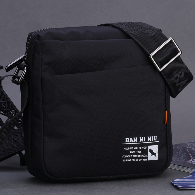 Bolsa de ombro masculina Diagonal mochila pequena Mini Oxford pano náilon lona m