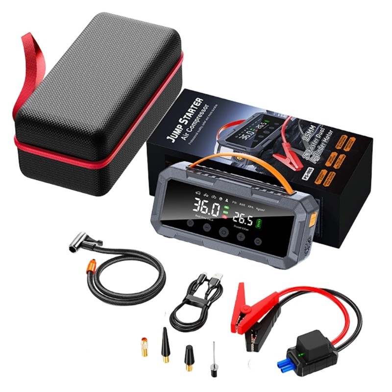Compressor De Ar De Emergência Para Veículos , Partida Com Mangueira E Botões De Controle , Ferramenta De Inflação De Pn