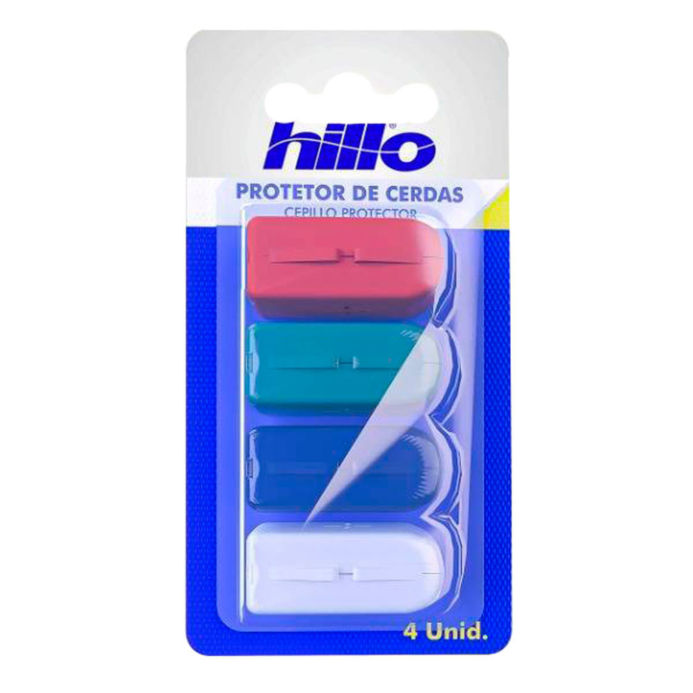 Protetor de Cerdas Hillo para Escova de Dente Cores Sortidas 4 Unidades