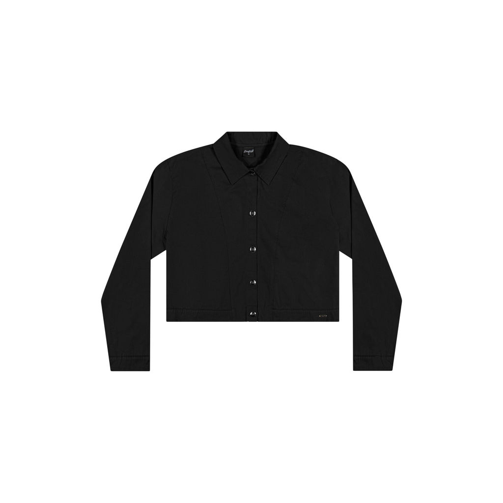 Jaqueta Cropped Juvenil Menina Botões Beats Preto