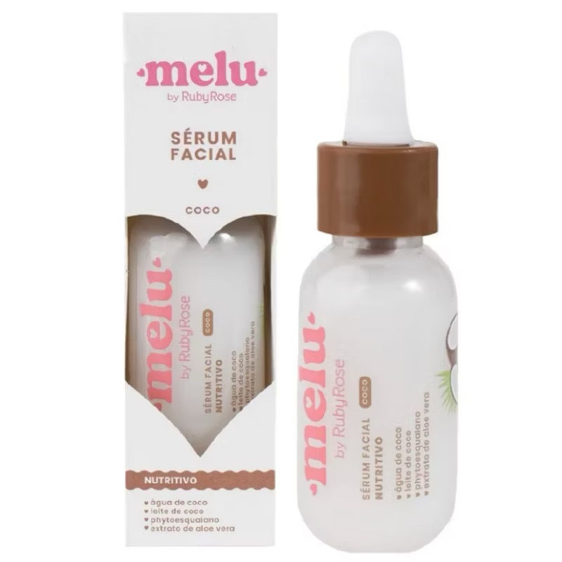 Sérum Coco e Pessego Melu Ruby Rose Hidratante Skincare Ruby Rose 35ml