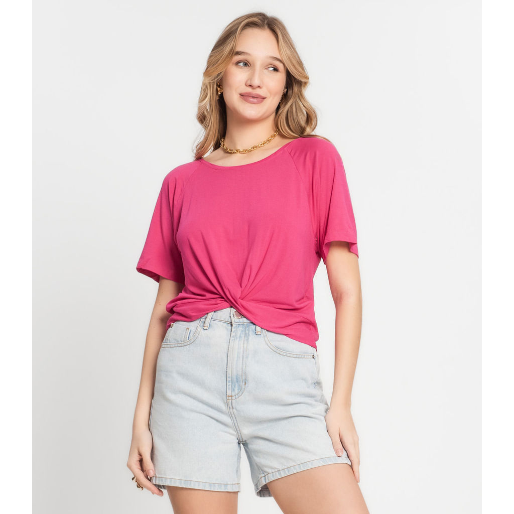 Blusa Feminina Lisa Infinita Cor Rosa
