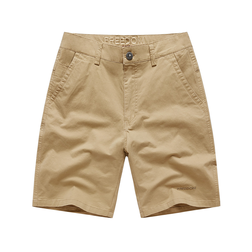 Verão pai Shorts masculino exterior Wear fino meia-idade idosos calças de cinco pontos puro algodão solto tamanho grande