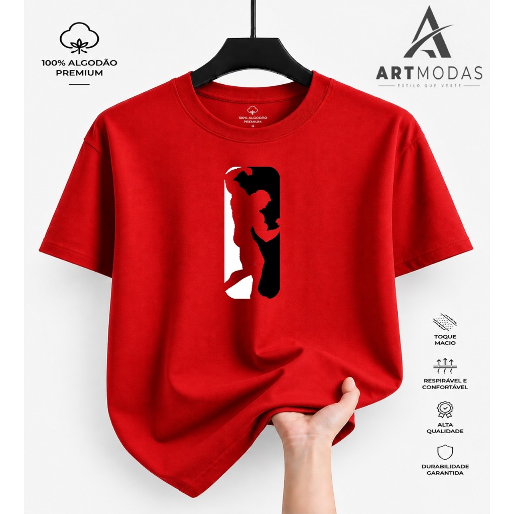 Camiseta NBA Bodybuilder Academia  Estampada Unissex 100% Algodão Envio Rapido Alta Qualidade Confortavel