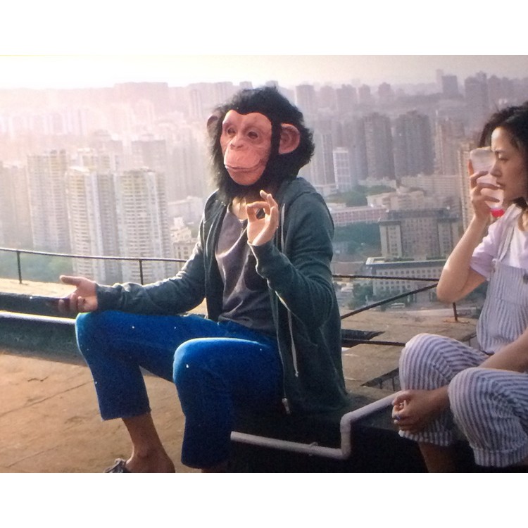 Passando por todo o seu mundo cos Ape Chapelaria Deng Chao Monkey Máscara Animal Venda Bonito Horror Halloween