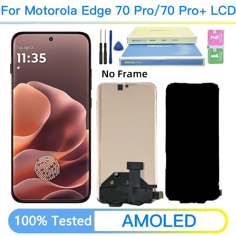 Edge 70 Pro + Plus Tela De Exibição Para Motorola Display LCD Painel Toque Digit