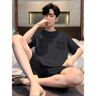 Pijamas masculinos verão Modal de manga curta estilo fino verão 2026 novo estilo estilo verão estilo masculino Plus Size