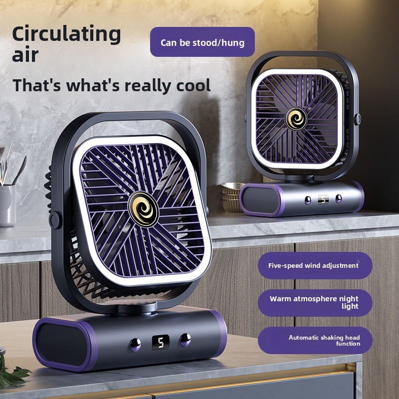 Novo pequeno ventilador desktop escritório mudo desktop carregamento usb Mini quarto dormitório estudante ventilador de 