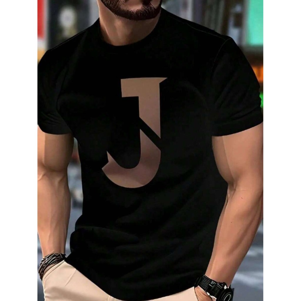 Camiseta Masculina Gola Redonda Moda Estampa Casual Manga Curta Gola Redonda Blusa Masculina unissex