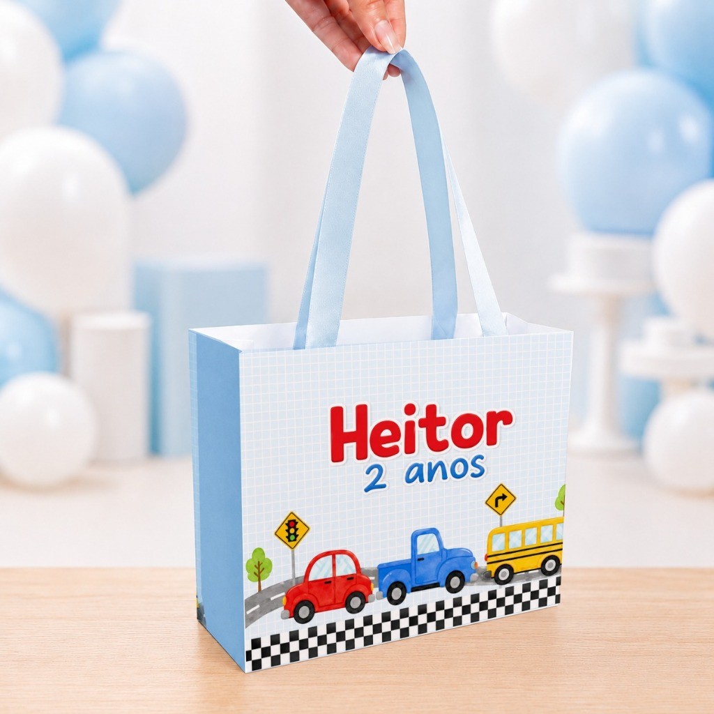 20 sacolinhas personalizadas CARRINHOS CARROS - pegue e monte lembrancinhas