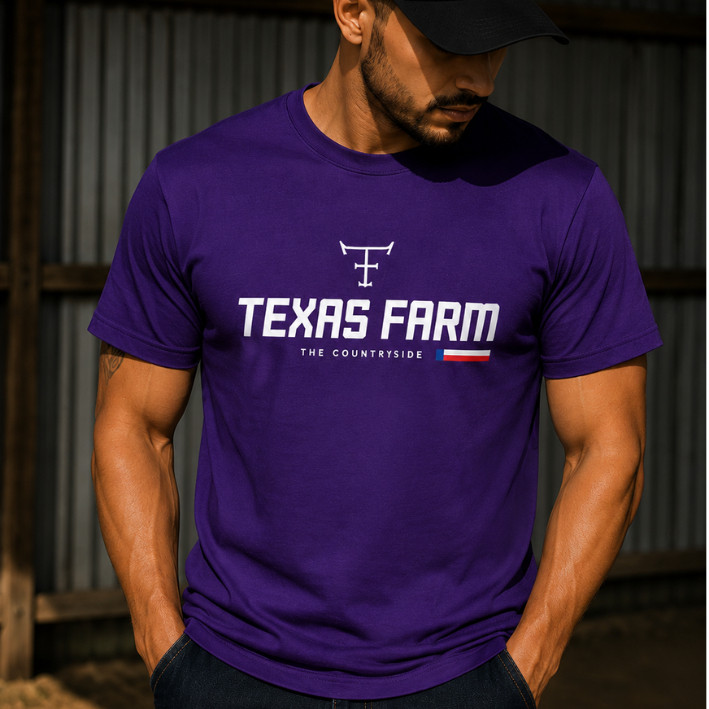 Camiseta Texas Farm Country Masculina Premium 100% Algodão Estampada Casual Country Western