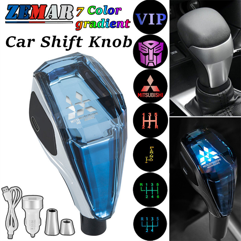 Manopla de Câmbio de Cristal Brilhante para Carros Mitsubishi, Alavanca de Retrofit para Lancer, ASX, L200, Outlander NG