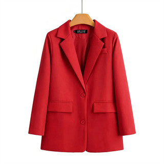 Blazer feminino Plus Size versão coreana estilo britânico fileira única dois botões terno Top