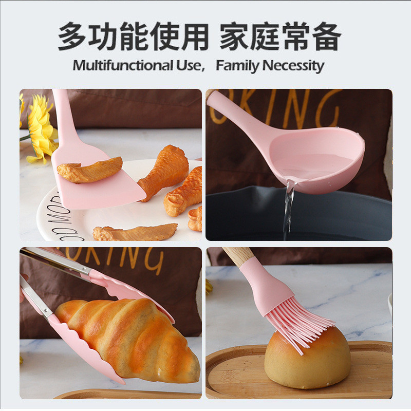 Espátula de silicone colher de sopa conjunto de 19 peças panela antiaderente conjunto de utensílios de cozinha combinaçã