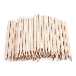Kit Palitos de Unha Bambu Ponta Chanfrada e Pontiaguda para Manicure 12,5cm - 100, 300 ou 500 Unidades