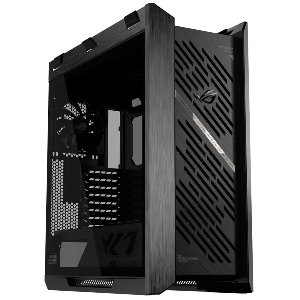 Gabinete Gamer Asus ROG Strix Helios II GX601S Black, Mid Tower, ATX, Sem Fonte, Com 4 Fans, Preto, 90DC00W0-B30000