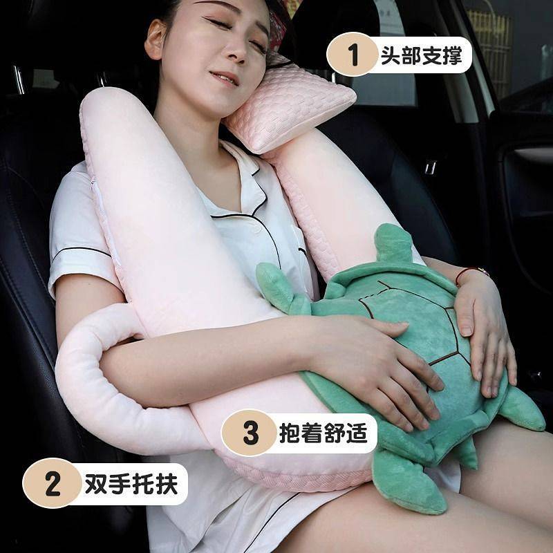 Car Rear Sleeping Pillow Automotive Waist Cushion Safety Belt Anti-Strangulation Neck Pillow 4hyN