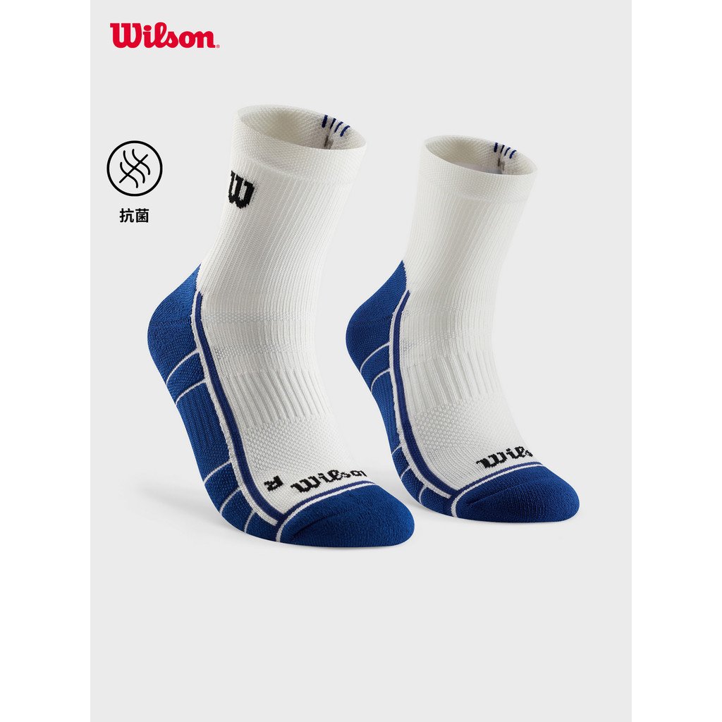 Wilson Wilson 26 Verão Novo Estilo Neutro Antibacteriano Leve Malha Respirável Tênis Esportes Meias de Cintura Média