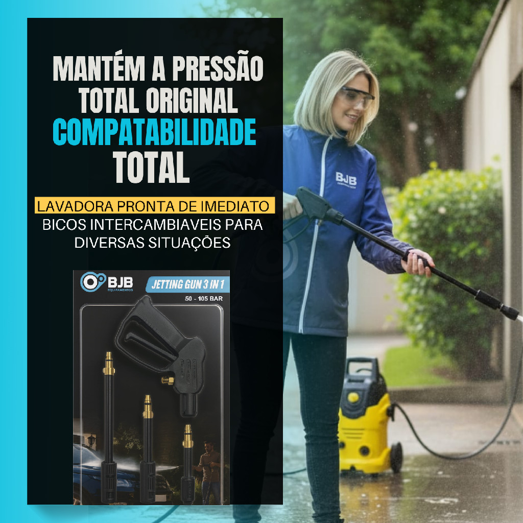 Pistola Lavadora Compatível com Wap Ousada Plus 2200, Atacama Black Ultra, Tekna HLX110 / HLX140 — imagem 2 de 2