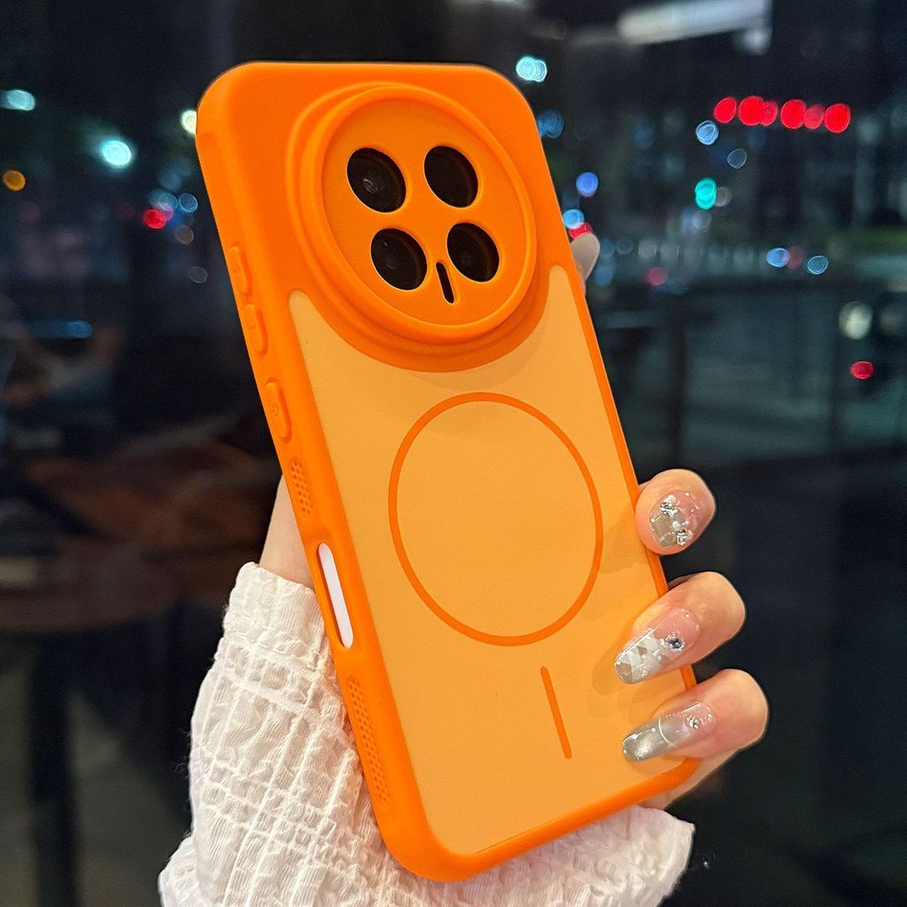 Nova Capa Laranja Apple para HONOR Magic8 Pro Magic7 Magic8, Dissipação de Calor, Magnética, Antichoque, Toque Suave, co