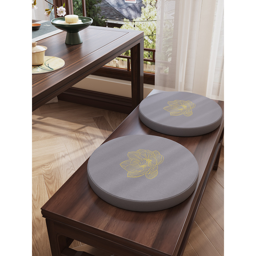 Almofada Futon redonda zen estilo chinês no chão, cais sentados, almofada de chá para beber, meditação, almofada de espo