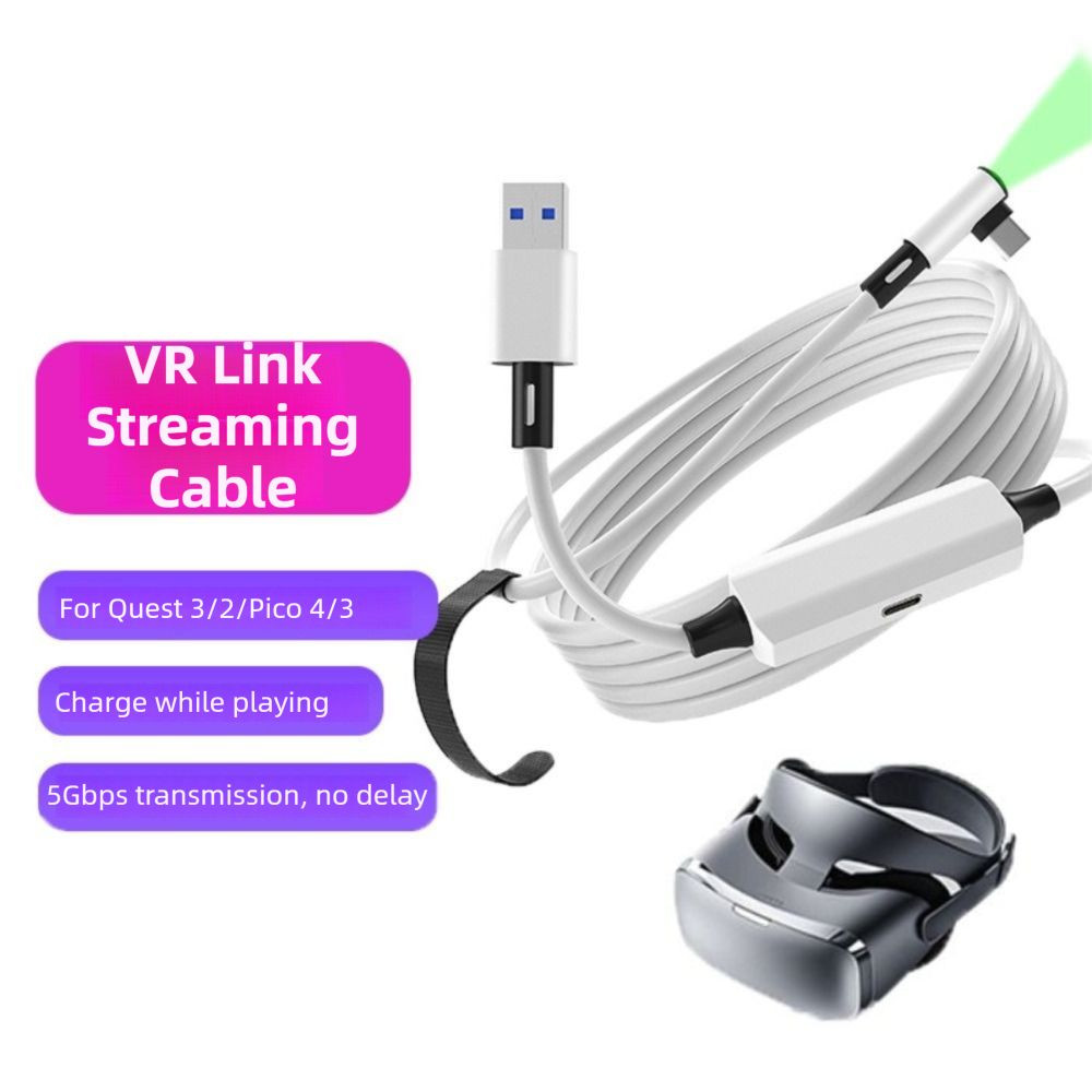Cabo De Link MYRON1 5M VR , Carregamento Enquanto Reproduzir Transferência De Dados , Para Meta Quest 3/3S/Pico 4 Ultra