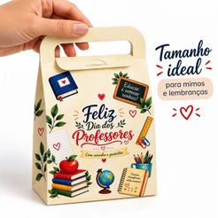 Sacolinha Dia dos Professores Kit 10 Unidades Lembrancinha Mimo