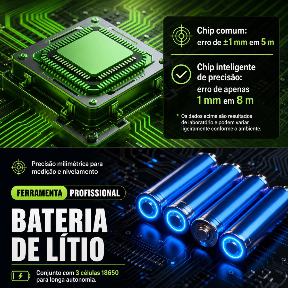 Nível Laser Verde 12/16 Linhas 3D/4D 360° Autonivelante Recarregável com Controle Remoto · foto 2