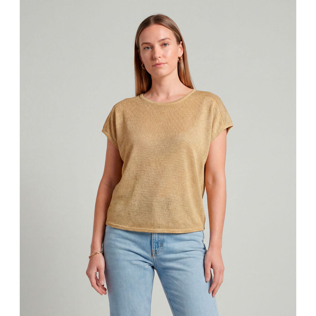Blusa Feminina Recorte Na Costa Infinita Cor Amarelo