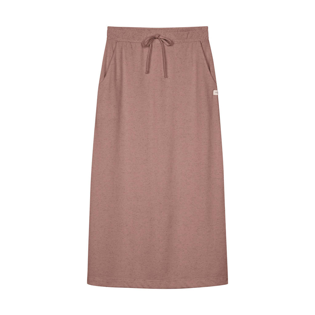 Saia Midi Comfy Feminina Com Bolsos Marialícia Marrom