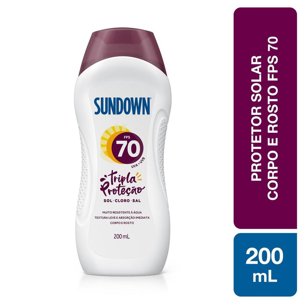 Protetor Solar Sundown Praia e Piscina FPS 70 200ml