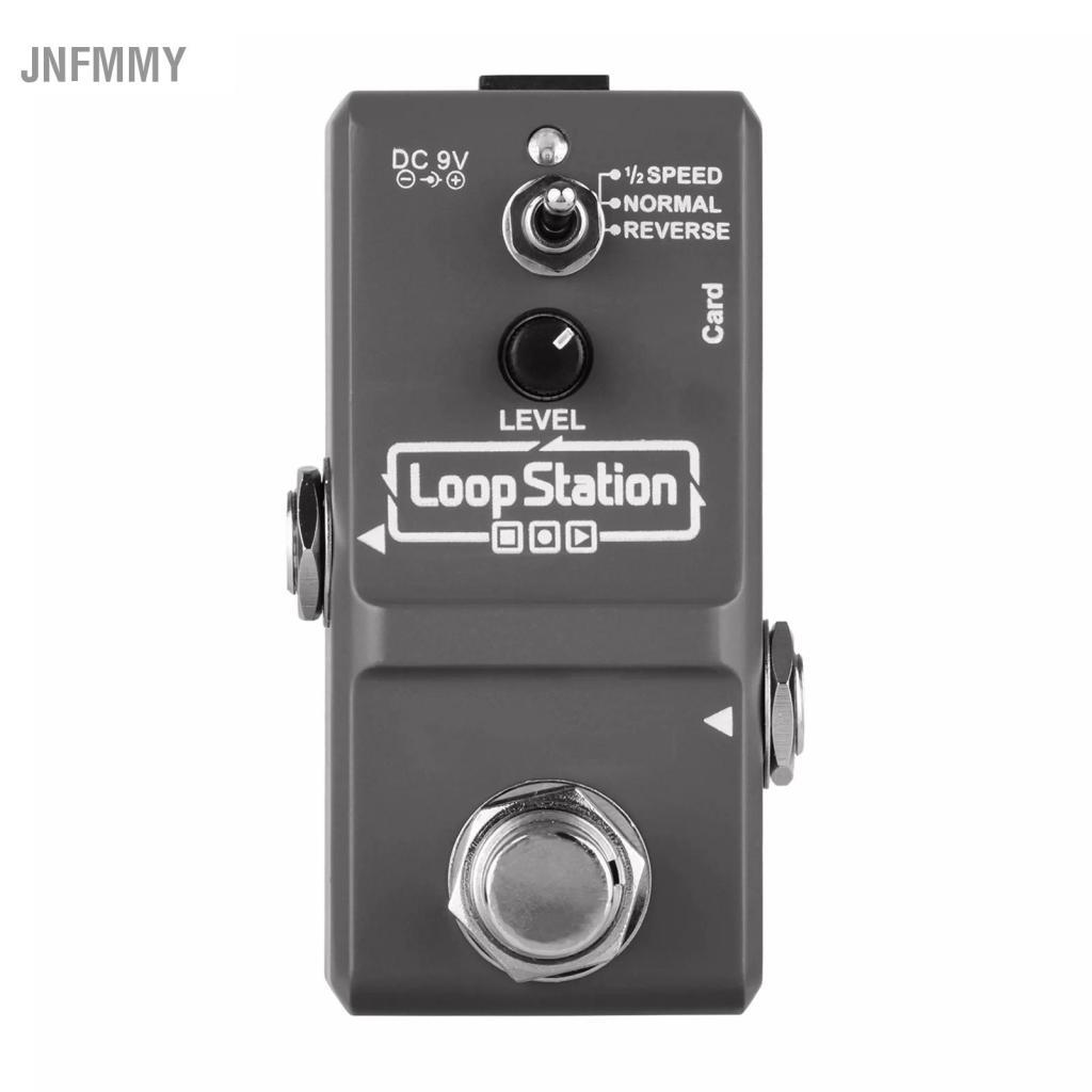 Jnfmmy Ammoon Loop Station Pedal Mini Guitar Looper Effect com Full Metal Shell Gravação máxima de 10 minutos Cartão de