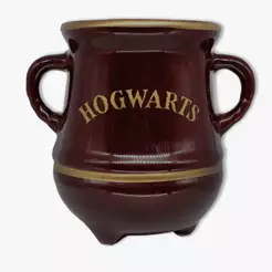 Caneca 3D Poção Hogwarts Dourada - Harry Potter