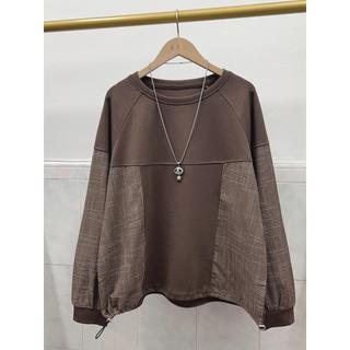 Olhos grandes [Roupas femininas japonesas coreanas de tamanho único] Camiseta de manga comprida-5 cores outono solto Cas