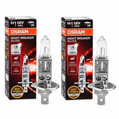 Par Lampada H1 12v Nightbreaker Silver 100% + Luz Osram