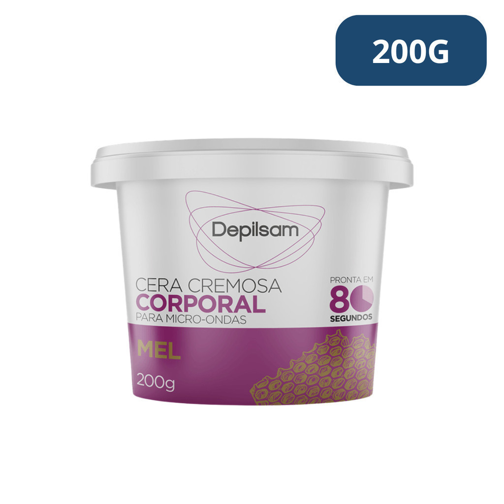 Depilsam Cera Cremosa Mel Corporal Para Microondas 200g