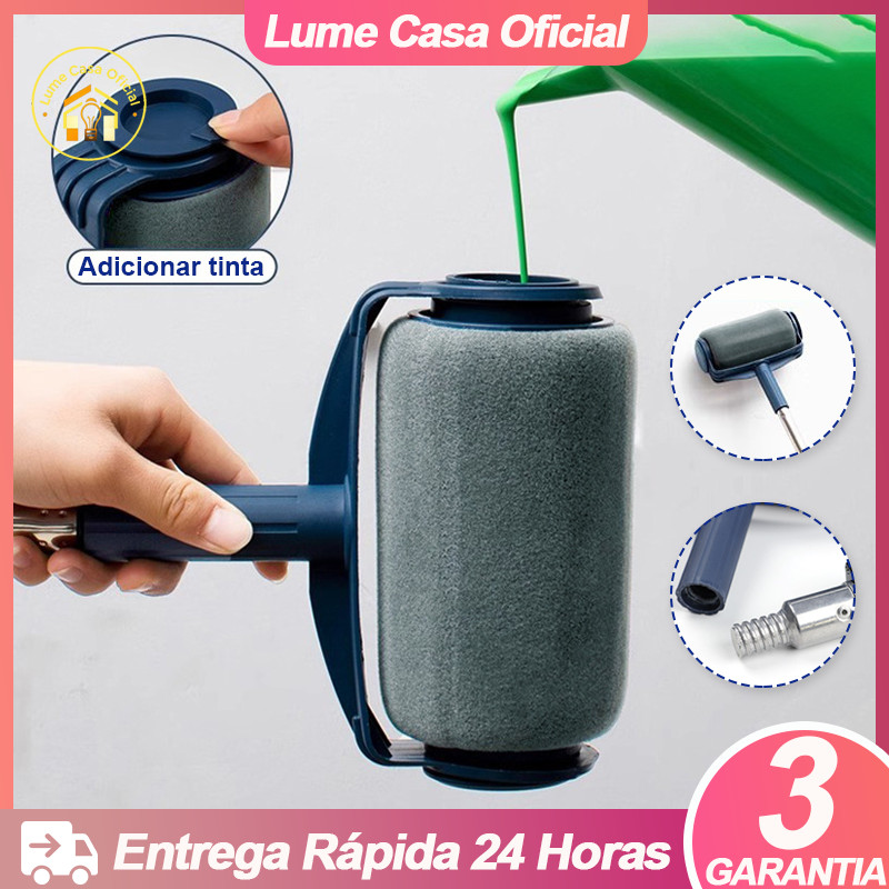 Kit de Pincel Rolo de Pintura Easy Glide de 6 Polegadas Rolo de Pintura Mágico para Pintura de Paredes + 72 cm cabo