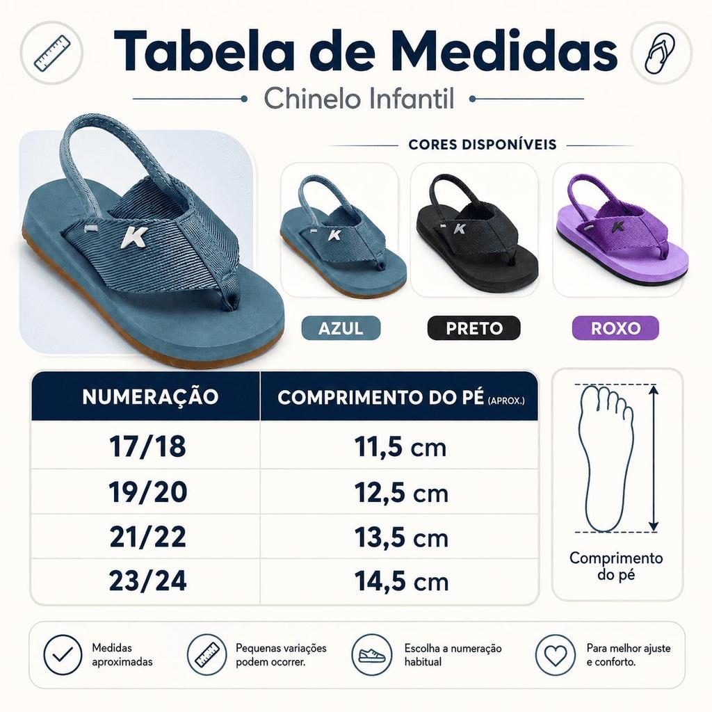 Chinelo Infantil Masculino Baby Premium Antiderrapante Confortável Macio Resistente Leve Estiloso