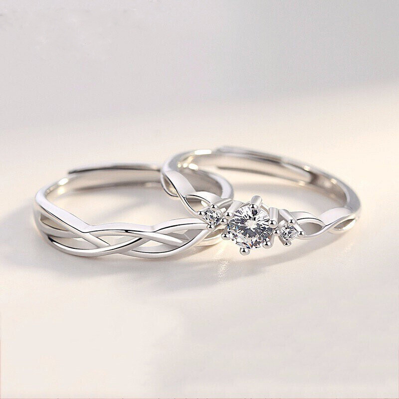 Simulação de casamento par especial anel um par anel de casamento falso anel de diamante adereços de casamento anel de c