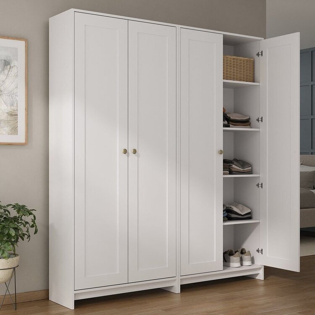 Conjunto Modulado de Armários Americano para Quarto 2 Peças Branco/Gelo · foto 2