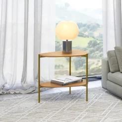 Mesa de Centro Orgânica 100% MDF 60cm Marrom