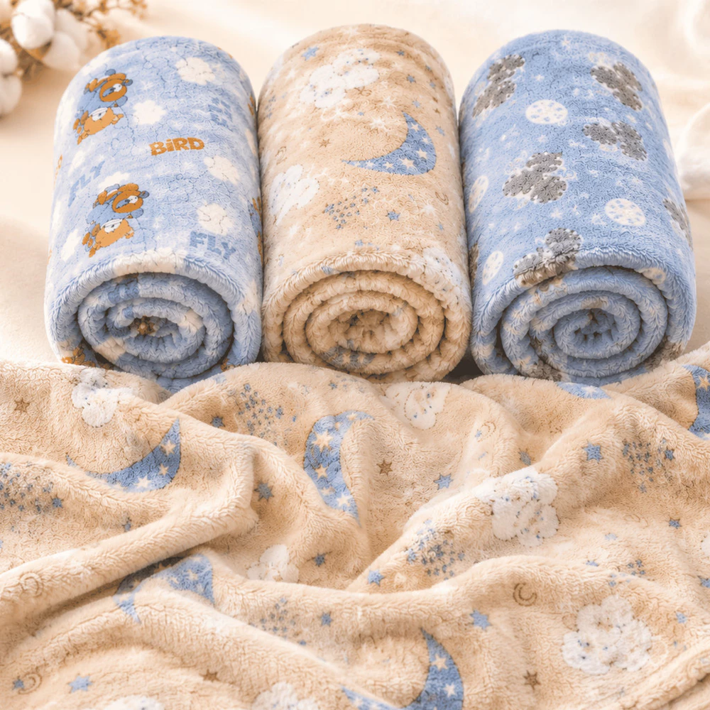 Kit 3 Mantas Cobertores Bebê Menino Fleece Soft Microfibra Macia Estampada