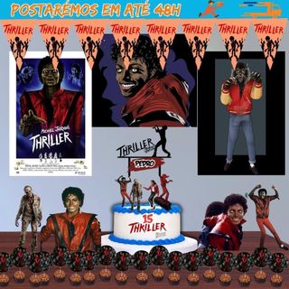 Kit Festa Pronta Tema Thriller Michael Jackson personalizado com nome - Halloween