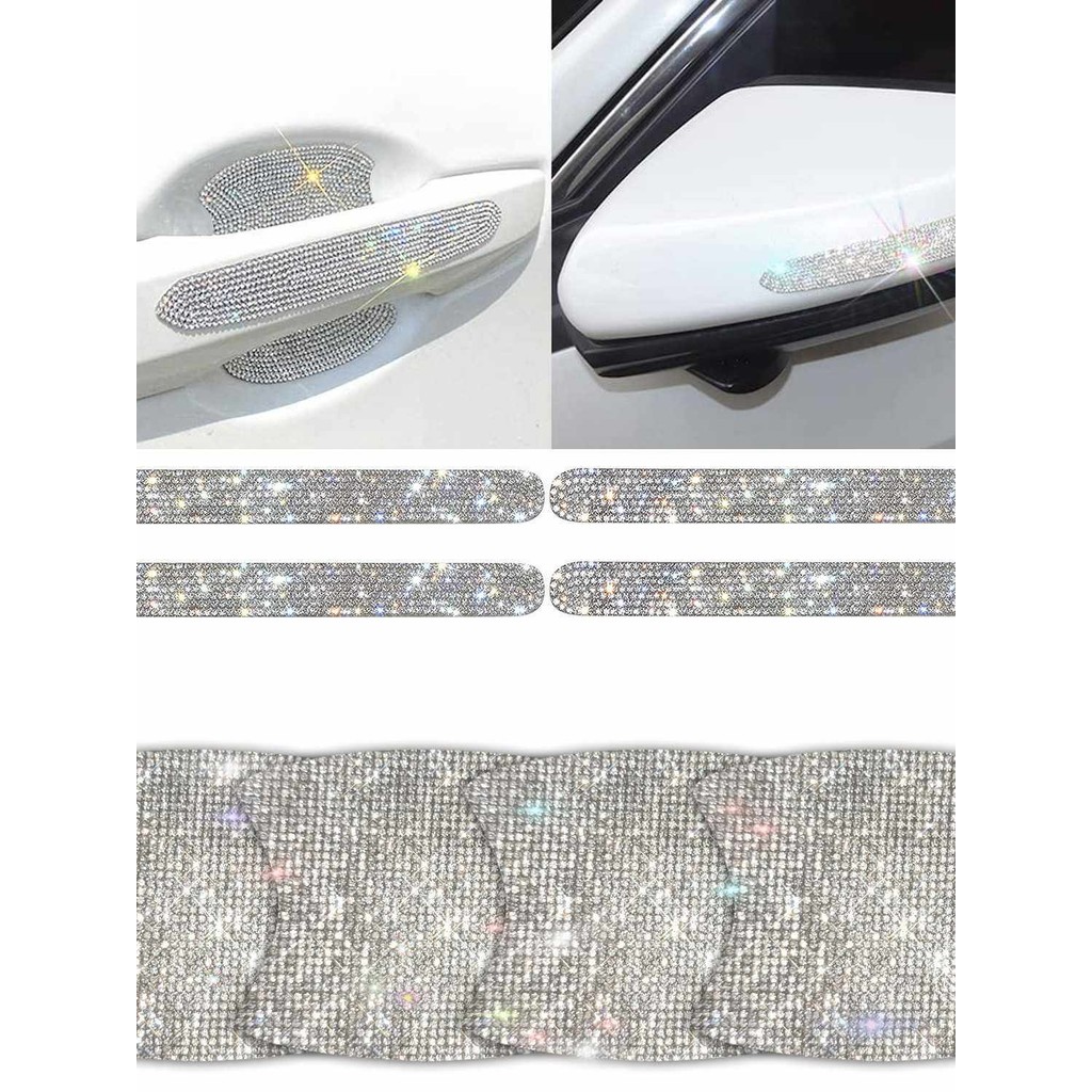 Diamante porta do carro adesivo película protetora corpo porta do carro tigela adesivo Anti-risco lidar com adesivo deco