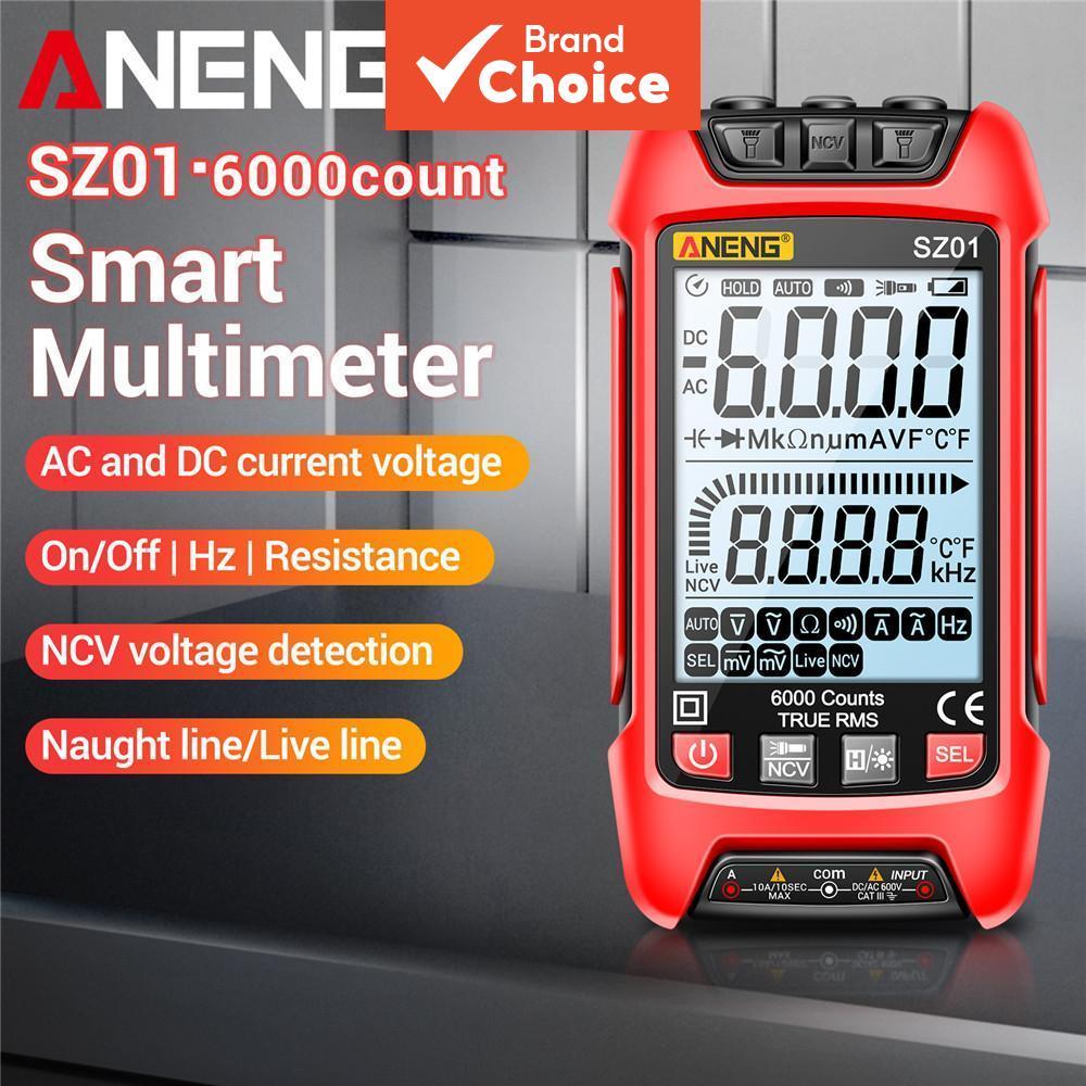 One Piece ANENG SZ01 Caneta Estilo Testador Inteligente 6000 Contagens Anti Queima Faixa Automática NCV Detecção De Fio 