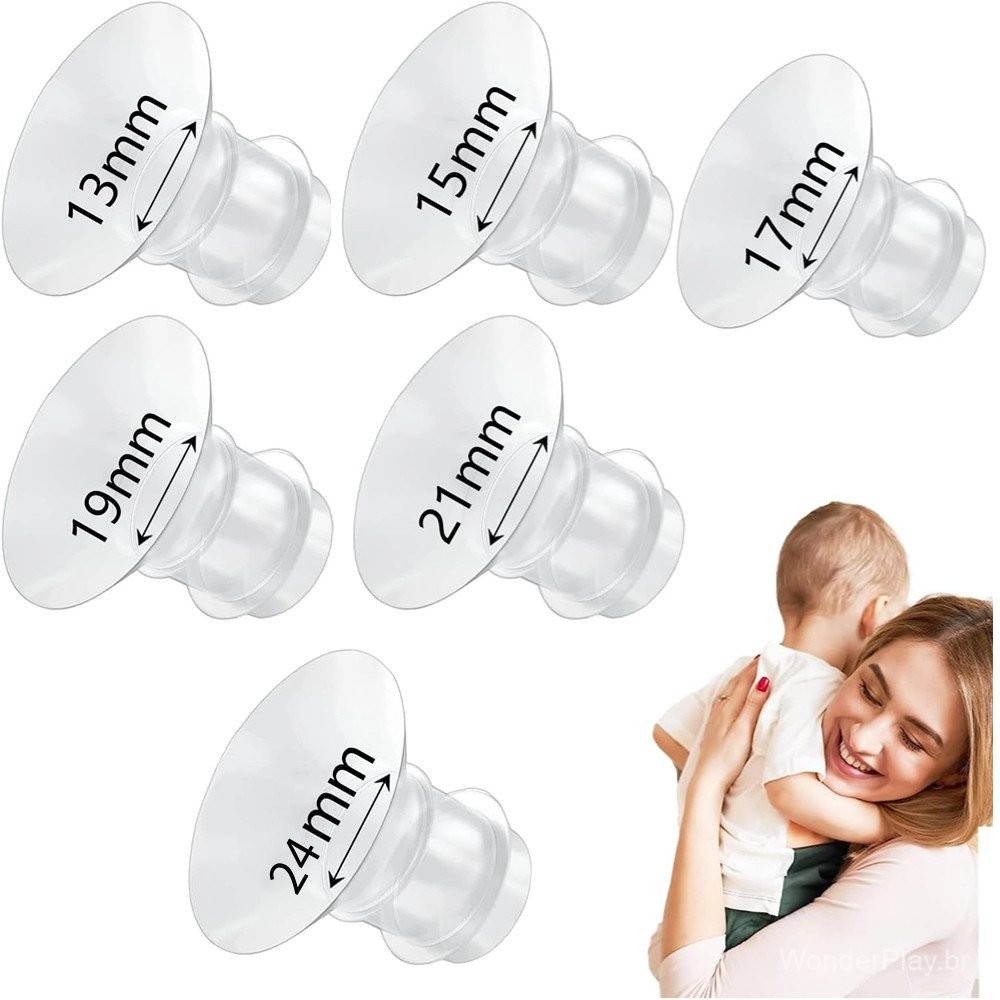 Flange para Inserções de Bomba de Amamentação Substituição Prática Conversor de Mama 21mm YMOS