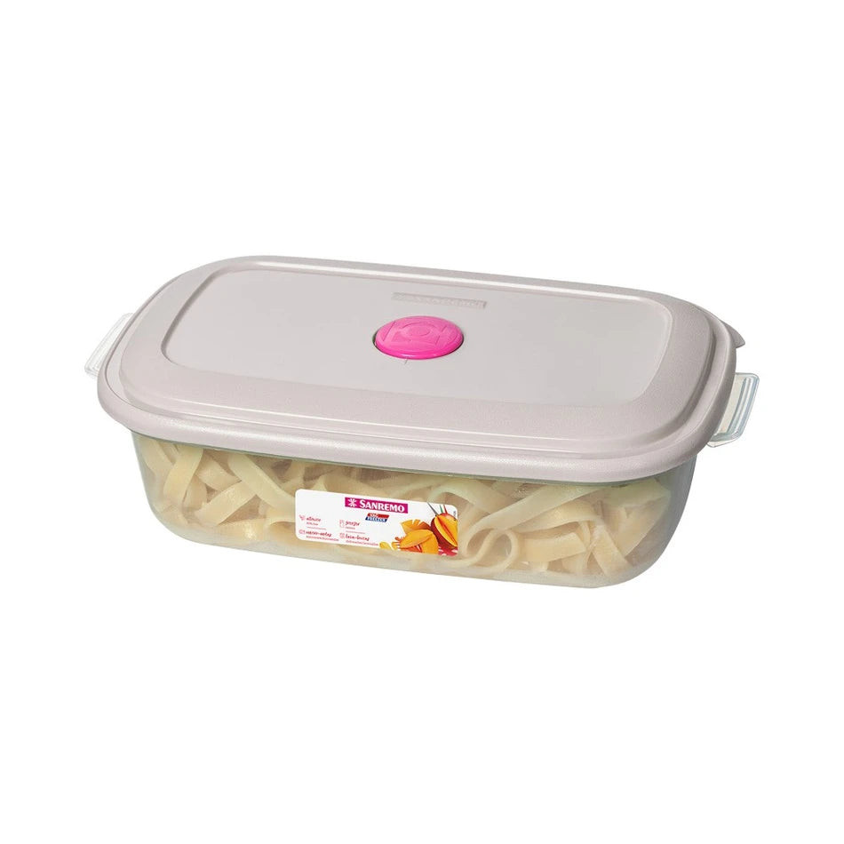 Pote Retangular Vac Freezer 1,1L Sanremo – Tampa Reversível | BPA-Free | Micro-ondas, Freezer & Lava-louças