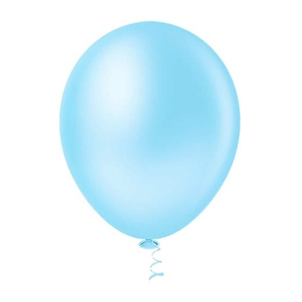 Balão Linha Redondos Liso N05 Azul Turquesa 50un Pic Pic