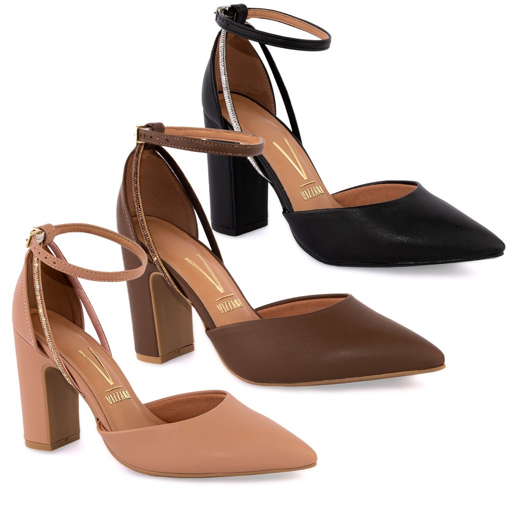 Sandália Vizzano Sapato Scarpin Salto Alto Social 1285-449 em Oferta na Shopee