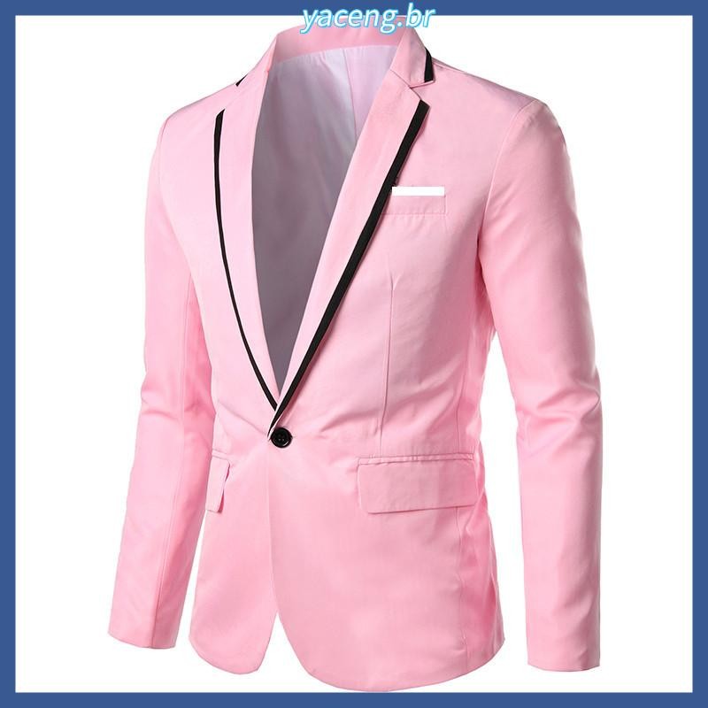 Blazer Slim Fit Masculino, Jaquetas Esportivas, Jaqueta Formal Casual para Negócios Diários, Casamento e Festa
